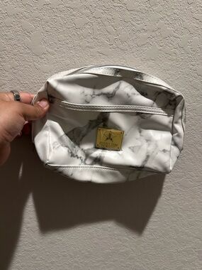 Jeffree Star Marble Cosmetic Case with Gold Logo Plaque